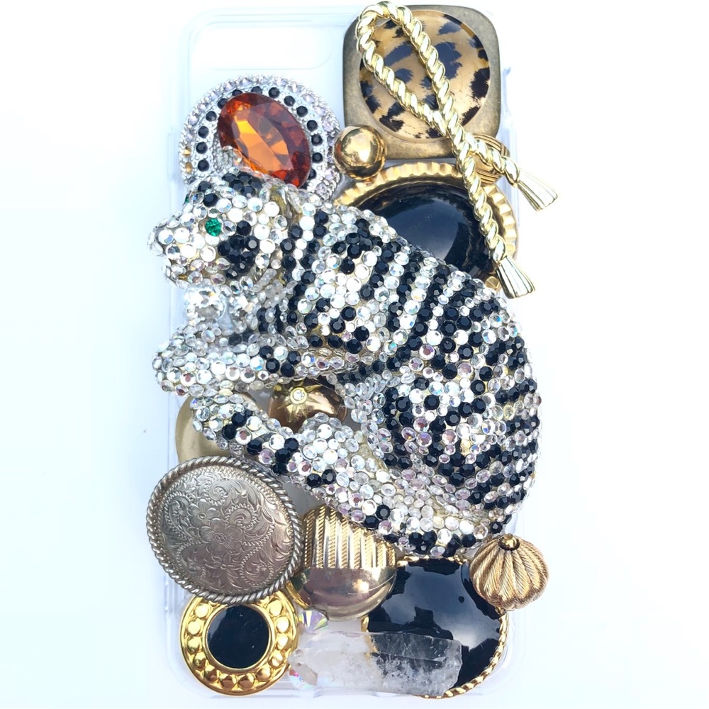 iPhone 7 8 plus phone case bling art ooak